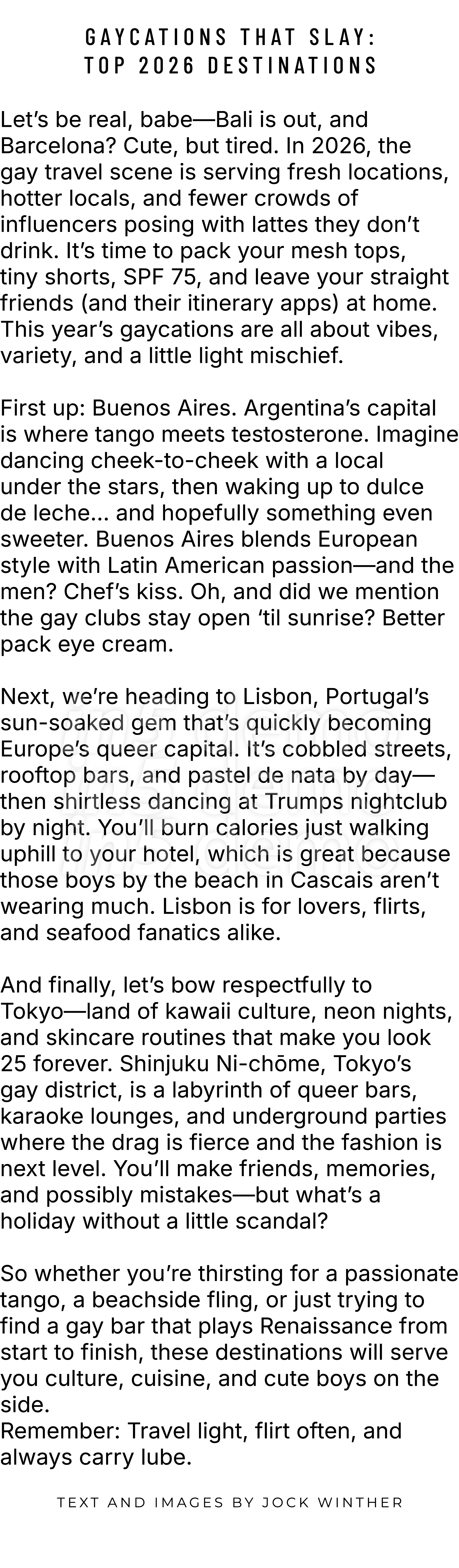 Gaycations That Slay: Top 2026 Destinations Let’s be real, babe—Bali is out, and Barcelona? Cute, but tired. In 2026...